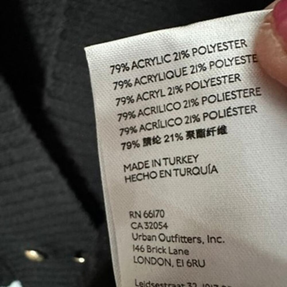 Anthropologie Maeve Sweater Vest Womens XL Black Striped Gold Button Preppy - Picture 10 of 12